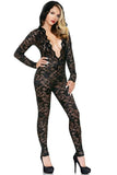 Mia Lace Hooded Jumpsuit in M/L