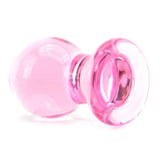 Crystal Premium Glass Small Butt Plug in Pink