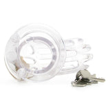 The Curve Male Chastity Device Clear in 3 3/4 Inch