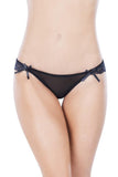 Black Lace Back Crotchless Panty in OS