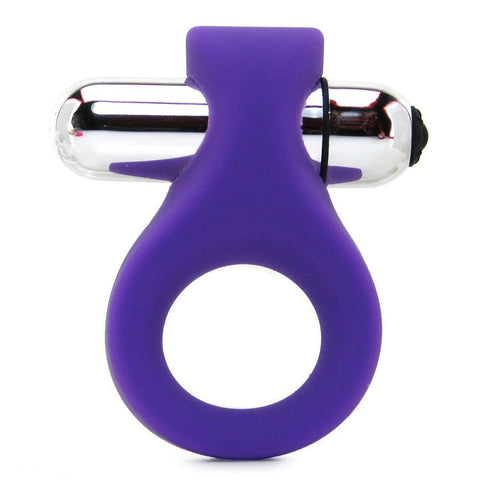 Embrace Lover's Silicone Vibrating Cock Ring in Purple