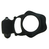 Rock Hard Vibrating Silicone Cock Ring in Black