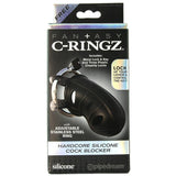 Hardcore Silicone Cock Blocker in Black