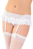 White Lace Panty with Ruffled Skirt in OS