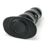 Triple Ripple Medium Butt Plug in Black