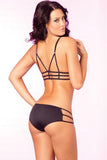 Cage Me In Black Bra and Panty Set in M/L