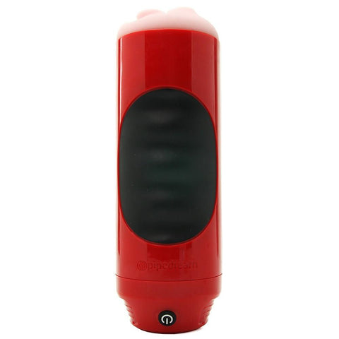 Mega Grip Squeezable Vibrating Mouth Stroker in Red
