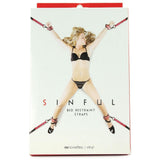 Sinful Bed Restraint Straps in Pink