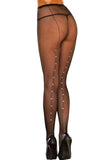Bling Fishnet Pantyhose with Rhinestone Backseam in OS