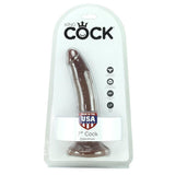 King Cock 7" Dildo in Brown