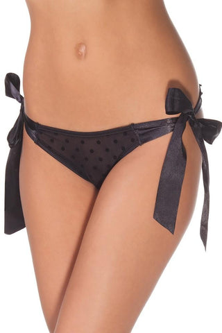 Polka Dot Side Tie Panty in OSXL