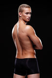 Black Microfiber Boxer in S/M