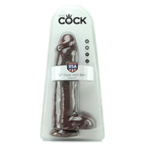 King Cock 12" Cock with Balls in Brown