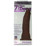Platinum 7 Inch Thin Vac-U-Lock Dildo in Black