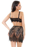 Trisha Lace Bustier & Skirt Set in S/M
