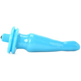 Neon Vibrating Butt Plug in Blue