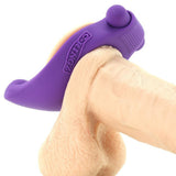 Vibrating Silicone Taint-alizer Cock Sling in Purple