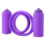 Silicone Double Delight Cock Ring in Purple