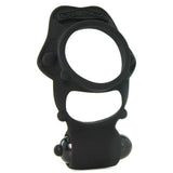 Rock Hard Vibrating Silicone Cock Ring in Black