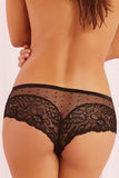 Black Polka Dot Mesh and Lace Panty in S