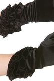 Ruffled Satin Gloves in OS