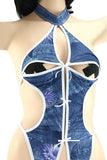 Erotique Denim Tie-Up Teddy in OS