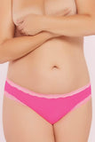 Two Toned Hot Pink Lace and Microfiber Panty in 1X/2X