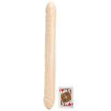 Veined Double Header 18 Inch Dildo in White