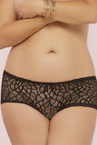 Crocheted Black Lace Hiphugger Panties in 3X/4X