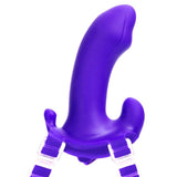 Mood Strapping Silicone Dual Strap On Vibe in Purple