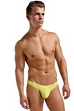 Yellow Silk Mini Pouch Thong in M