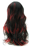 Courtney Wig in Black with Burnt Red