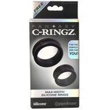 Max-Width Silicone Cock Rings in Black