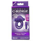 Remote Control Rabbit Cock Ring in Purple