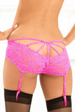 Crotchless Spider-Back Lace Garter Panty in M/L