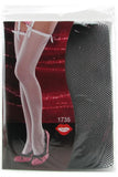Thigh High Fishnet Elastic-Top Stockings Black in OS