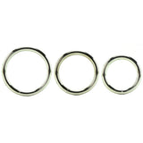 Metal Cock Ring 3 Pack in Black