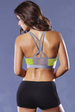 Lime Green Sport Mesh Microfiber Sports Bra in S
