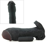 Vibrating Real Feel Fanta Flesh 2 Inch Extension in Black