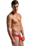 Red Silk Lo Rise Bikini Brief in L