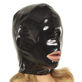 Fetish Fantasy Wet Look Open-Mouth Hood Small in Black