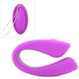 Sexy U Silicone Remote Couples Vibe in Purple