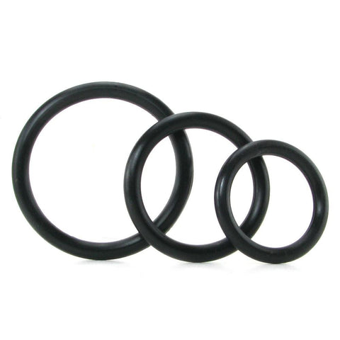 Silicone Support Cock Rings in Black