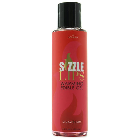 Sizzle Lips Massage Gel 4.2oz/125mL in Strawberry