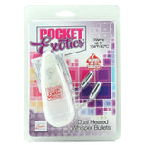 Pocket Exotics Dual Heated Whisper Bullet Vibe in Clear