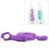 Ride N' Glide Silicone Couples Cock Ring in Purple