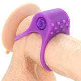 Silicone Duo Cock Ring in Purple