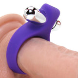 Embrace Lover's Silicone Vibrating Cock Ring in Purple