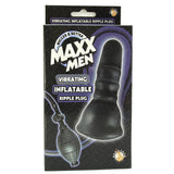Maxx Men Inflatable Vibrating Ripple Plug in Black