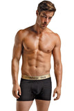 Black Rib Knit Panel Boxers in M